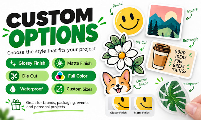 design print and ship custom waterproof vinyl stickers