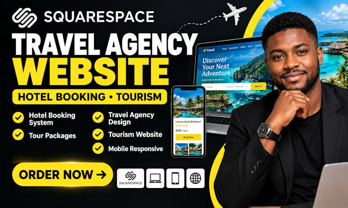 travel agency website hotel booking squarespace tourism website design