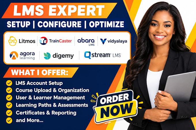 setup litmos traincaster abara lms vidyalaya agora learning digemy qstream lms