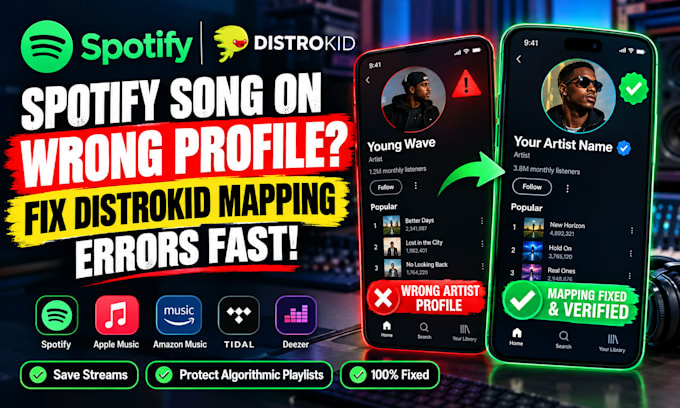 fix distrokid wrong spotify artist profile mapping and release errors