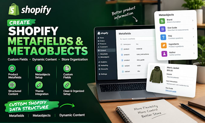 setup shopify metafields metaobjects and dynamic custom content