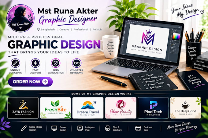 design a professional modern logo for your business