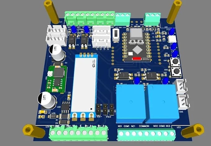 design esp32 iot pcb, schematic, layout, gerber and bom for smart home solutions