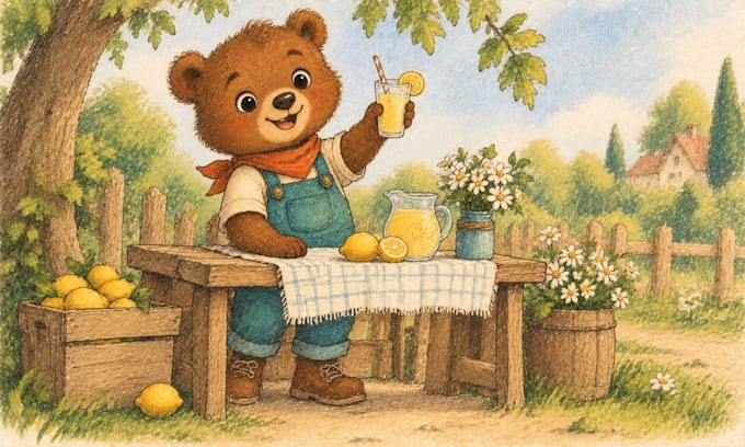 create cute cartoon characters for kids and children books