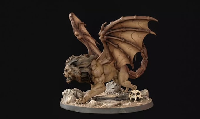 sculpt 3d custom monster,mythical creature,action figures,stl file for bambu lab