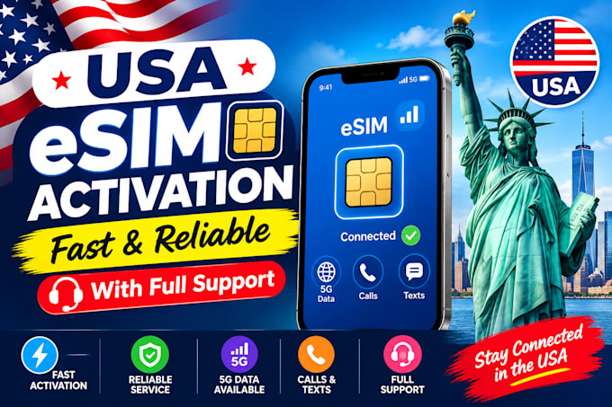 provide reliable USA esim with fast activation,support
