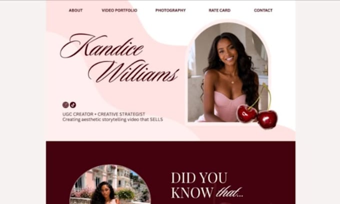 design ugc portfolio canva website design editable canva website ugc portfolio