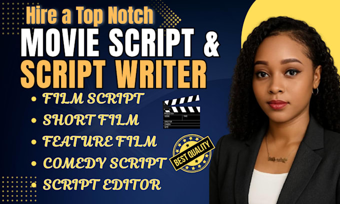 write captivating screen play movie script tv series short film youtube script