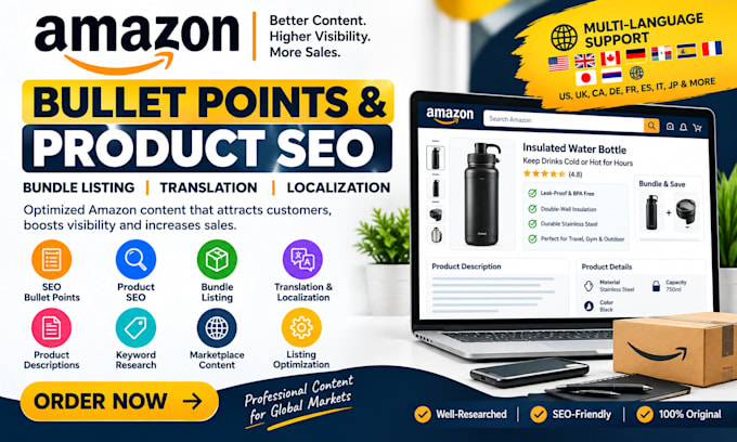 amazon bullet point writing product seo bundle listing translation localization