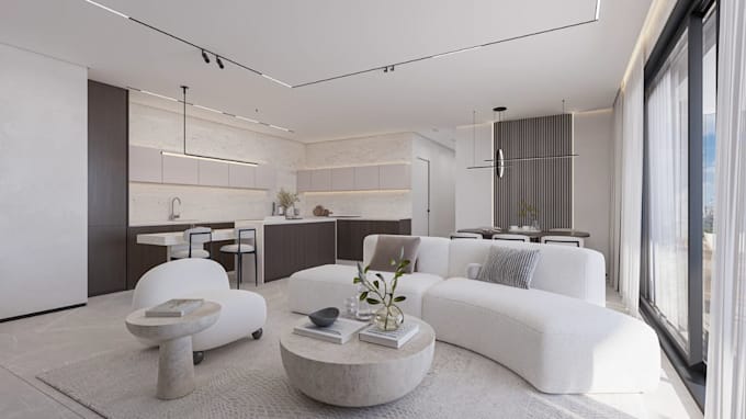 replan residential interior,internal layout render for modern apartment,3d villa
