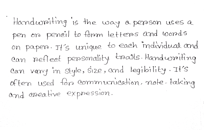 do handwriting handwritten notes and letter