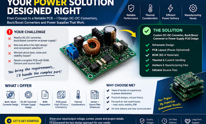 design dc dc converter, buck boost converter and pcb power supply
