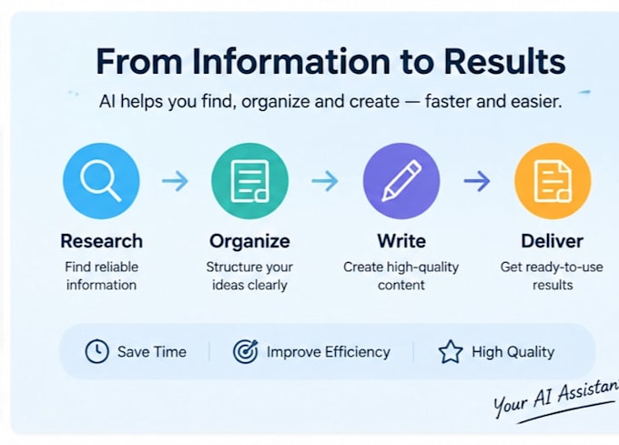 use ai to research, write and organize information