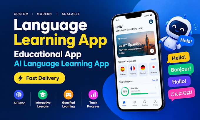 build language learning app, educational app, ai language learning app