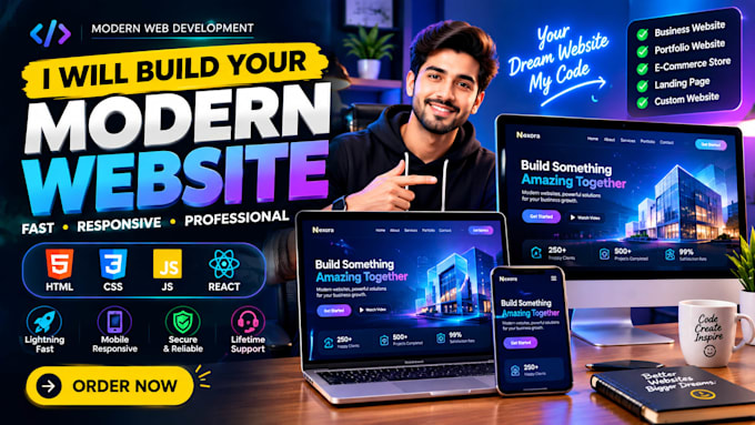develop a responsive modern website
