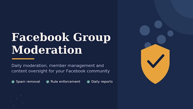 be your dedicated facebook group moderator and community manager