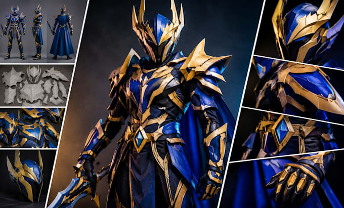create wearable cosplay, armor, mask, props and eva foam design