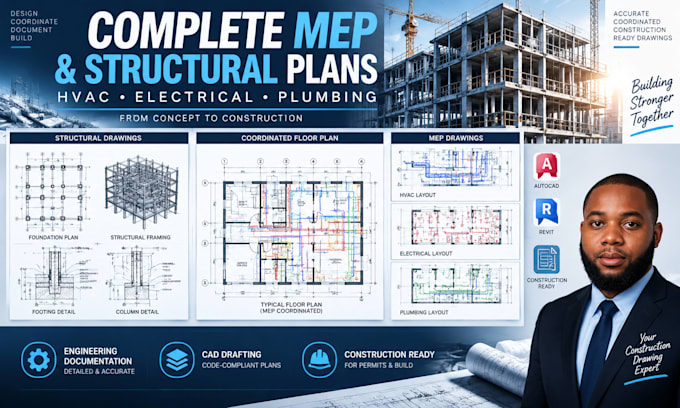 create structural drawings, mep plans and construction drawings