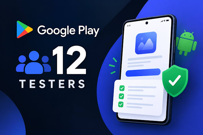 provide 12 real testers for google play closed testing