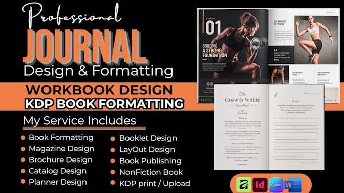do digital journal design, journal formatting, printable journal, canva journal