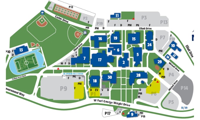 design a custom illustrated campus or wayfinding map