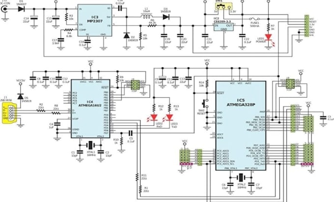 design multilayer pcb, schematic, bom and production gerber files