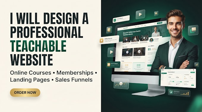build a professional teachable online course website