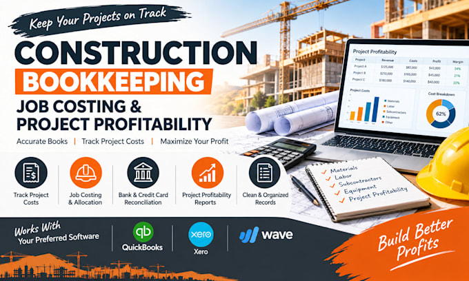 do construction bookkeeping, job costing and project profitability