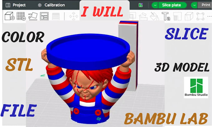 color stl file split slice model, convert stl to 3mf on bambu lab ams multicolor