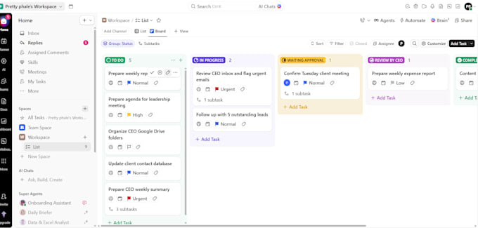 do executive calendar and inbox management
