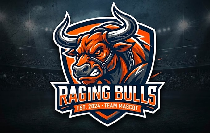 create modern bull head mascot logo with unique concepts