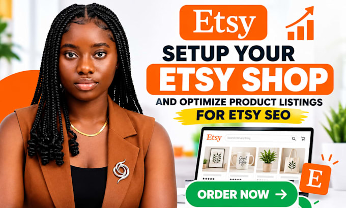 setup and grow your etsy shop and optimize product listings for etsy SEO