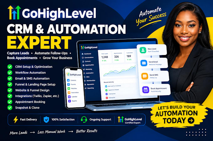 set up gohighlevel CRM automation workflows