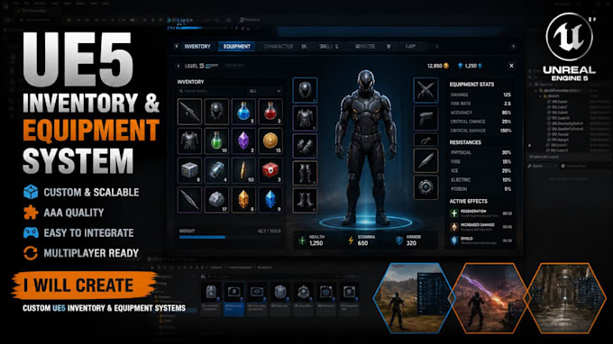 create custom unreal engine 5 inventory and equipment systems