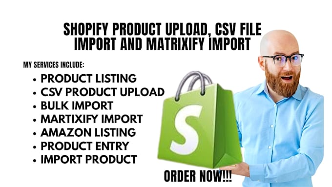 do shopify product upload, CSV file product import or matrixify import format