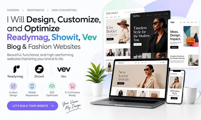 readymag showit template customization blog design vev fashion website