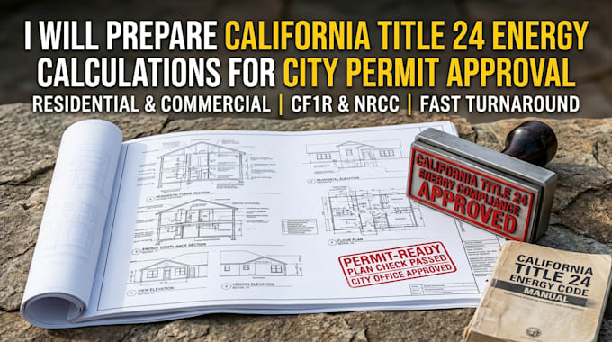 prepare california title 24 energy calculations for city permit approval