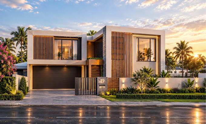 design or redesign your house exterior with modern architectural 3dvisualization