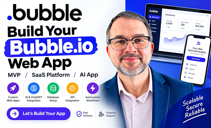 build bubble io web app bubble mvp bubble saas ai app developer API automation