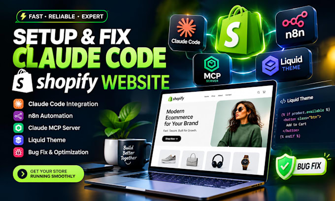 setup claude code shopify website claude mcp server n8n liquid theme bug fix
