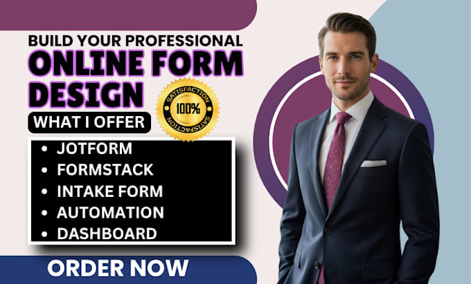 develop jotform formstack intake form with dashboard and automation