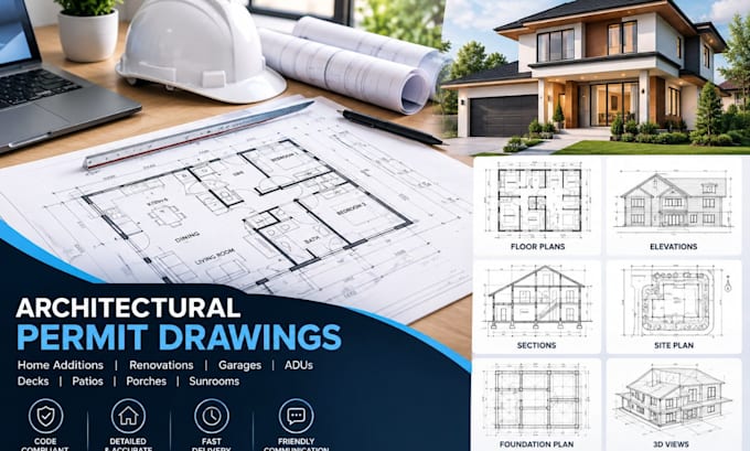 create building permit drawings for home addition and renovations