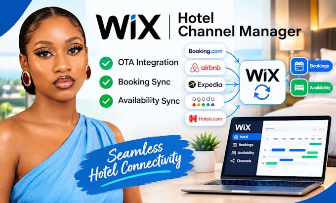 do wix hotel channel manager, ota integration, booking and availability sync