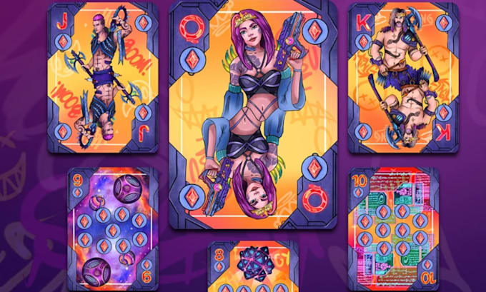 design custom playing cards, card game and professional card deck