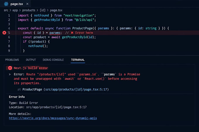 fix bugs and errors in your react or nextjs website
