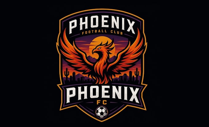craft a custom vintage phoenix logo and vector illustration