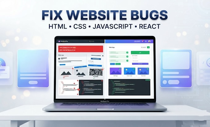 fix bugs in your HTML CSS javascript or react website