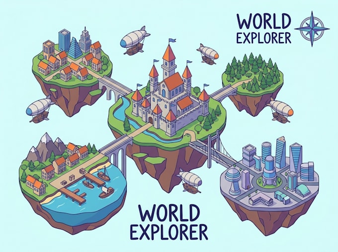 design amazing vector or isometric maps illustration