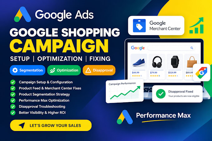 setup google shipping campaign max optimization fixing segmentation disapproval