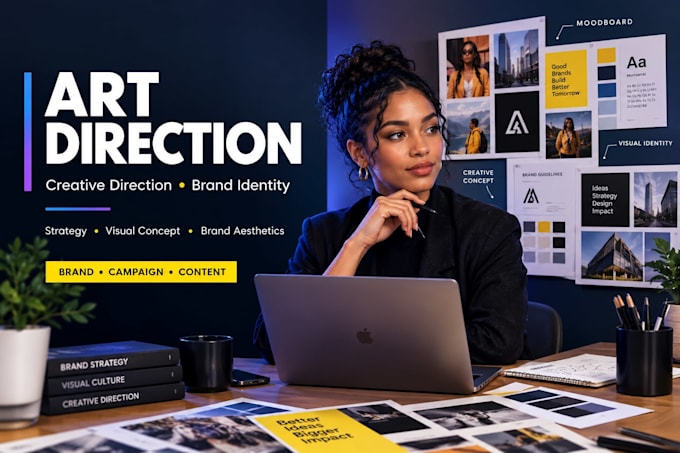 do art direction graphics design and creative direction for your brand identity